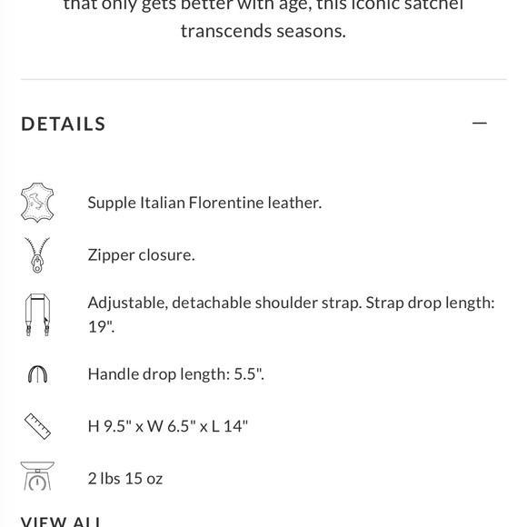 Dooney & Bourke Large Florentine Satchel in Red. - Picture 10 of 12